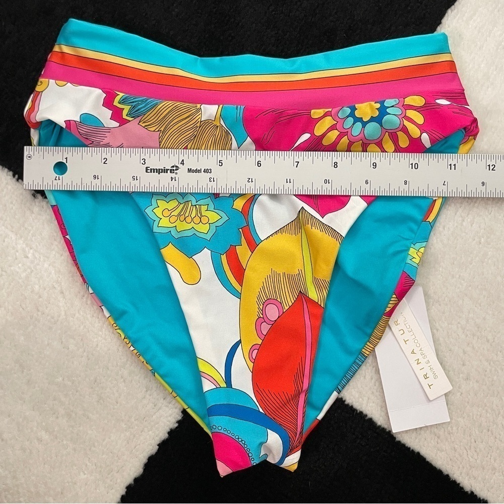 Trina Turk NWT Banded Twist Back High Waist Swim Bottom Size 2 - Picture 9 of 15